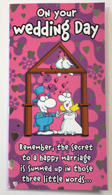 On Your Wedding Day Remember The Secret Humour Card Congratulations