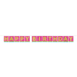 Tissue Fringed "Happy Birthday" Banner