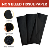 Pack of 10 Black Acid Free 50 x 70cm Tissue Paper Sheets