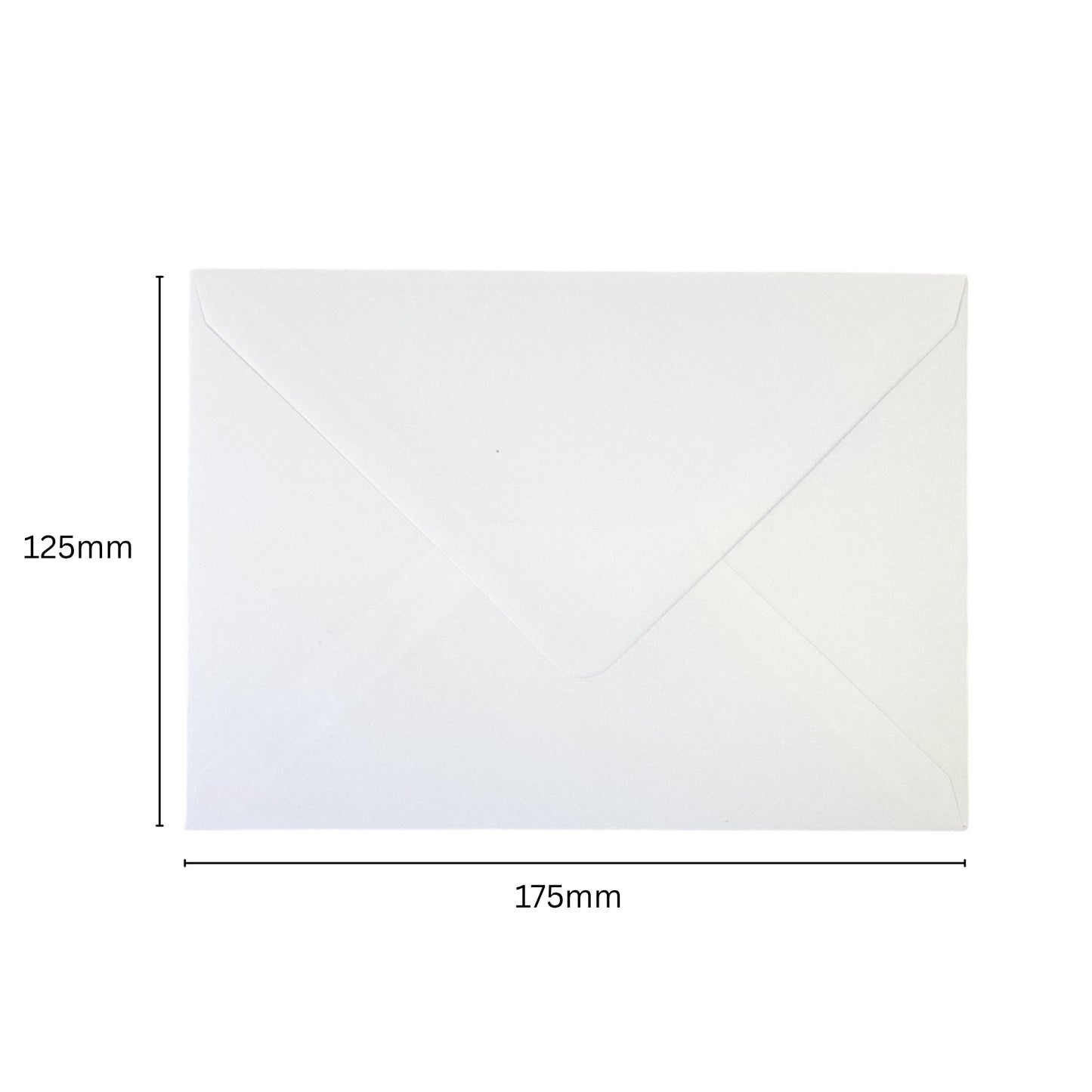 Pack of 50 White 100gsm 125x175mm Gummed Envelopes