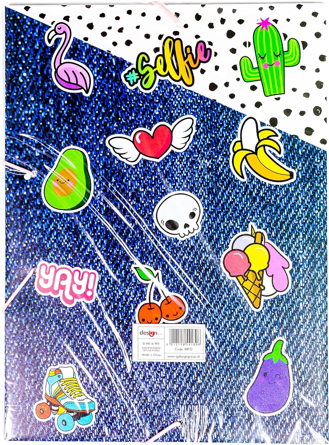 Pin Badge Wizard A4 Elasticated Folder {DC}