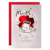 Pudding Design Mum Christmas Card