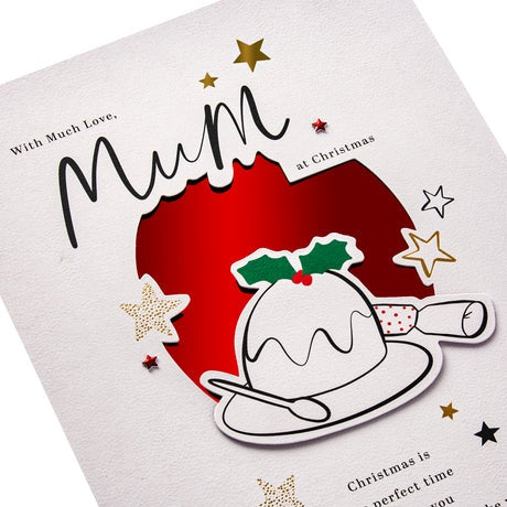 Pudding Design Mum Christmas Card