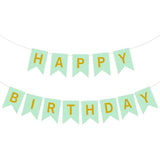 Light Green Happy Birthday Party Banner