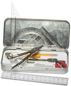 Tiger 9 Piece Tin Box Maths Set
