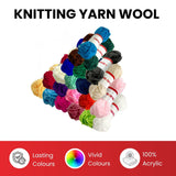 Pack of 5 Brown Acrylic Yarn Rolls – 10g each, 4 Strand 8 Ply Knitting Wool