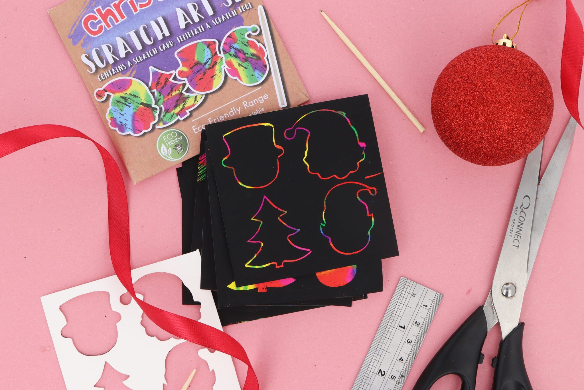 Eco-Friendly Christmas Magic Colour Scratch Set