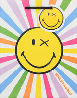 Smiley Design Medium Gift Bag for Birthdays, Thank You Any Occasion