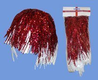 Red & White Tinsel Wig England {DC}