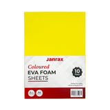 Pack of 10 A4 Yellow Coloured EVA Foam Sheets