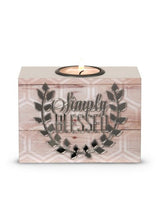 Simply Blessed Tea Light Holder, Radiant Reflections, 4-1/2 by 3-1/4-Inch Simply Blessed