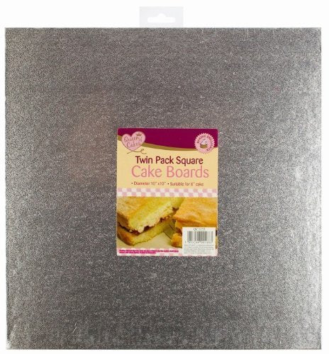 Queen of Cakes 10" X 2MM SQUARE CAKE BOARDS {DC}