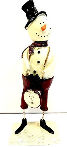Merry & Bright Christmas Snowman 'Snow' Statue Ornament