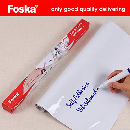 Self Adhesive Whiteboard Roll with White board marker- 45cm x 2m