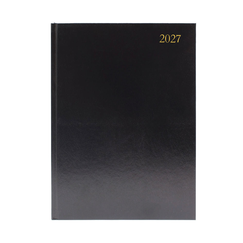 2027 A4 2 Days Per Page Black Desk Diary KFA42BK27