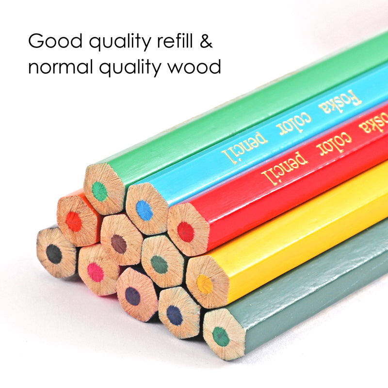 Pack of 12 Jumbo Assorted Colouring Pencils