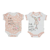 Precious Baby Girl Polka Dot Set of 2 Suits In a Gift Box Christmas Baby Shower