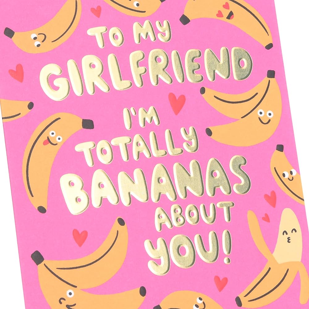 Bananas Design Girlfriend Valentine's Day Card