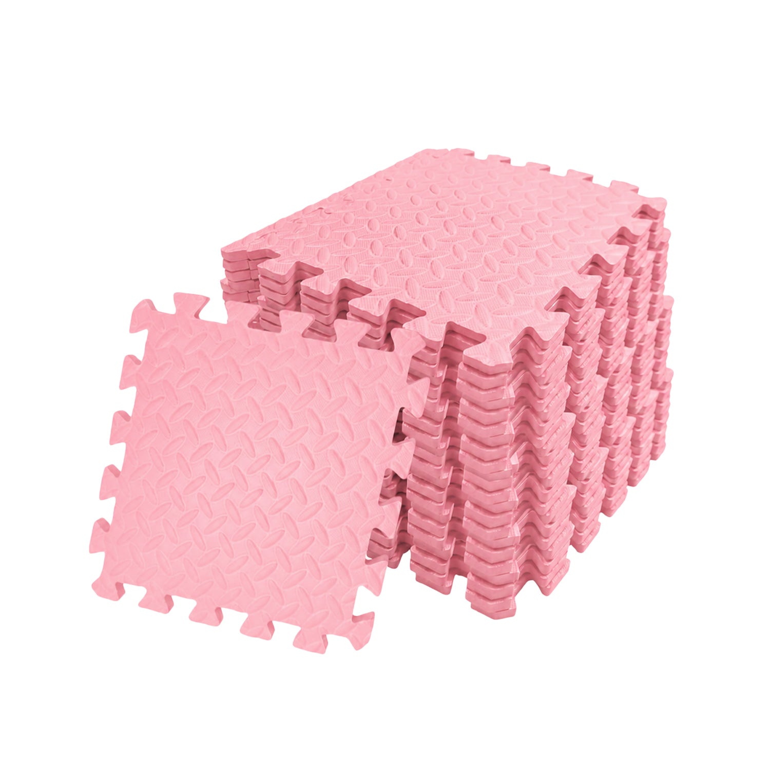 Pack of 4 30x30cm Light Pink Coloured 1cm Thick EVA Foam Mats