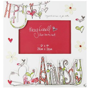 Tracey Russell MDF Frame 6" x 4" - Happy Anniversary