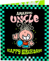 Character Dancing Uncle Birthday Card