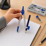 Janrax Metal Safety Slide Adjustable Compass with Pencil