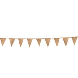 Plain Hessian Flags Withtwine String Bunting 3m with 14 Flags
