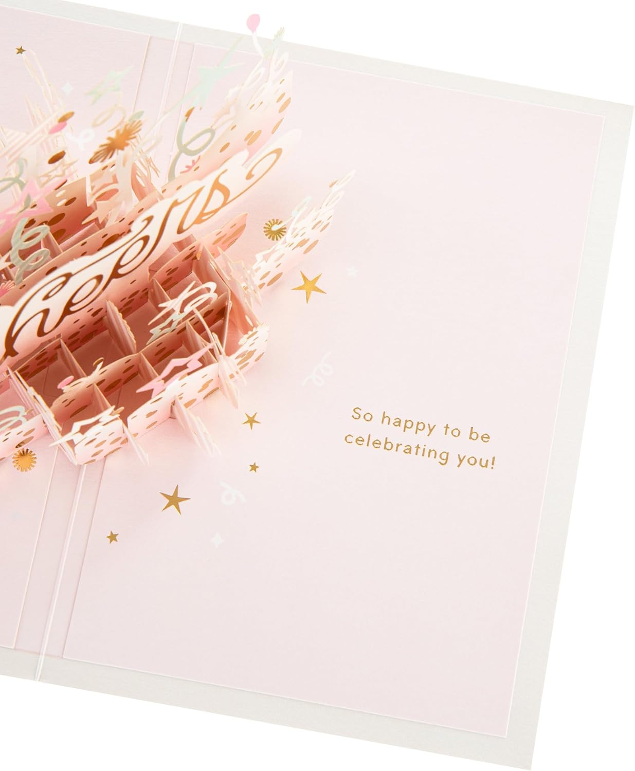 Stars & Banner Design 3D & Pop Up Cheers Birthday Card For Her