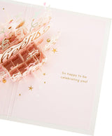 Stars & Banner Design 3D & Pop Up Cheers Birthday Card For Her
