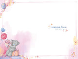Bear On Gift With Cake Special Nana Birthday Card