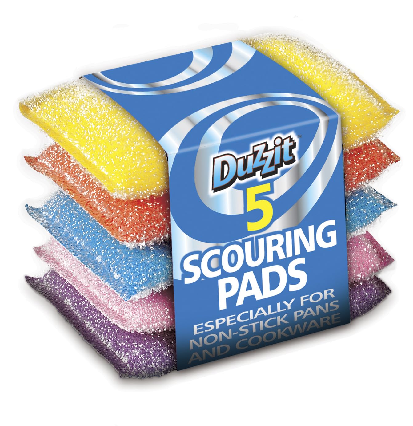 Pack of 5 Coloured Scouring Pads