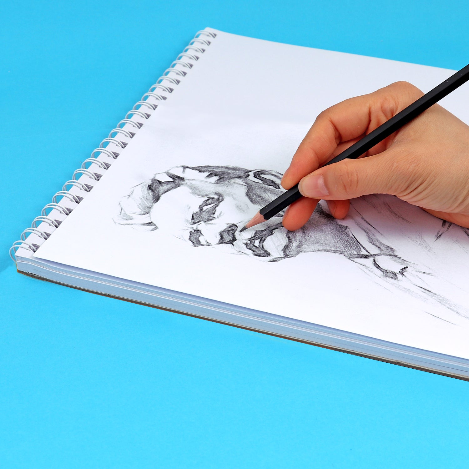 A3 Side Spiral Open Sketch Pad
