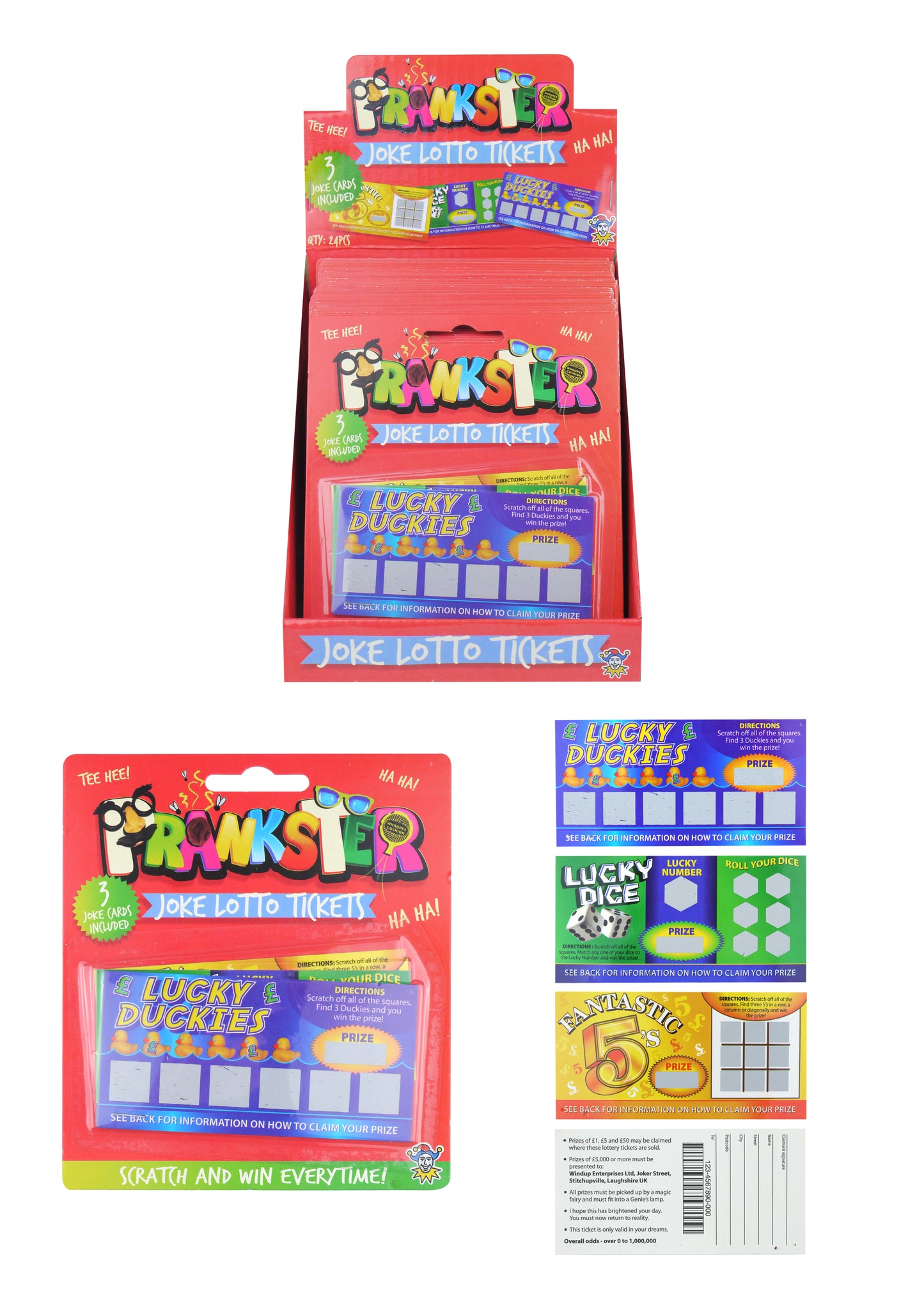 Prankster Christmas Fun Joke Lottery Tickets