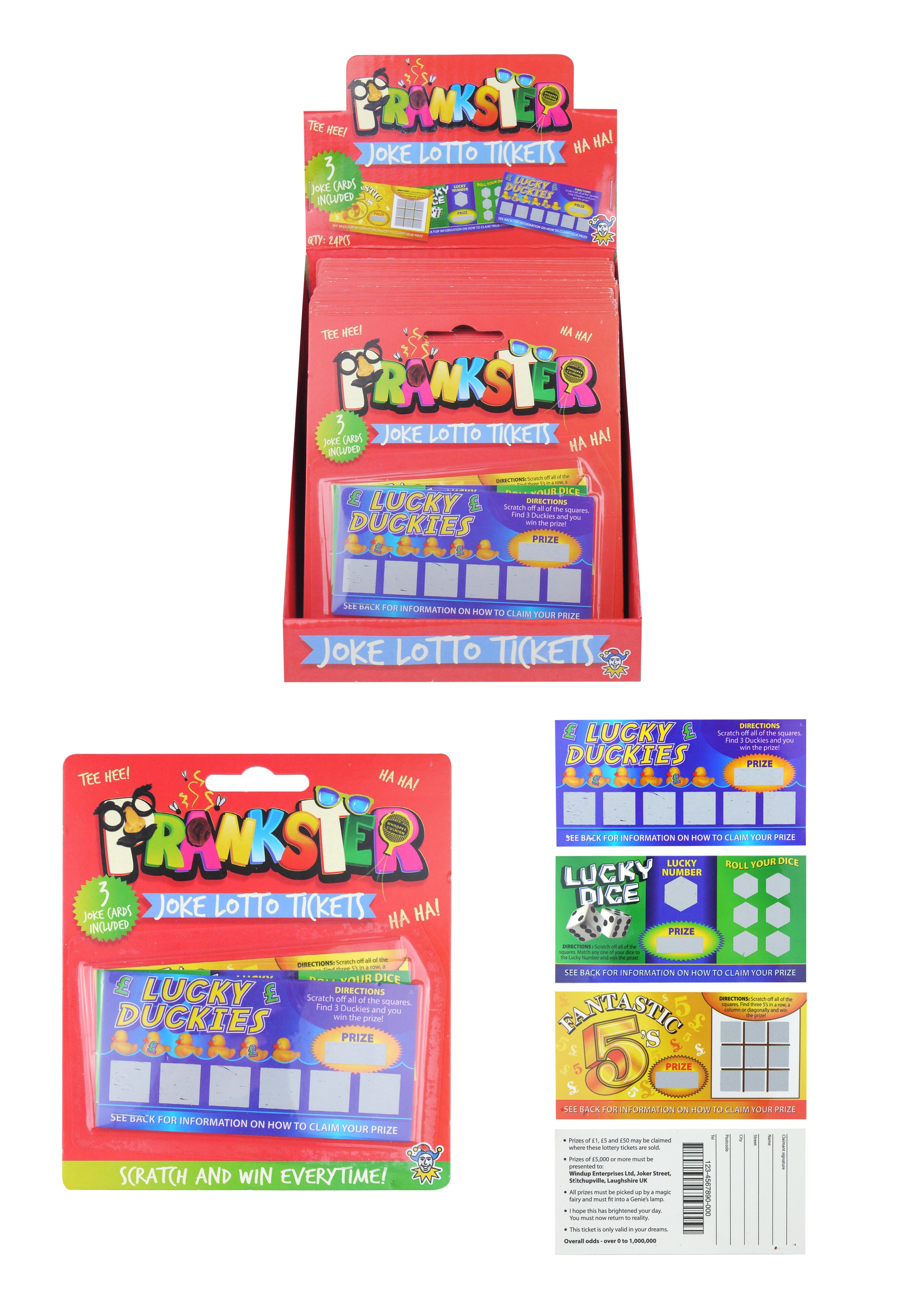 Prankster Christmas Fun Joke Lottery Tickets