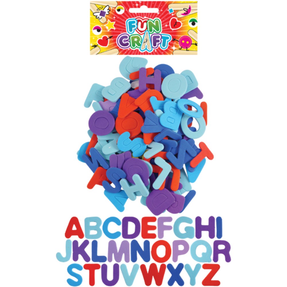 Craft Kit Foam Letters 14g Assorted Colours {DC}