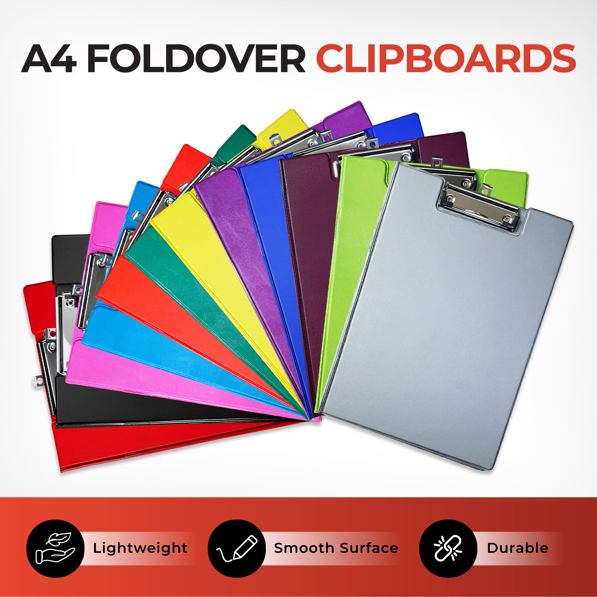 Janrax A4 Pink Foldover Clipboard