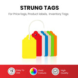 Pack of 200 Small Red Strung Tags 13 x 20mm