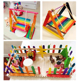 Pack of 50 Assorted Colour Wooden Sticks