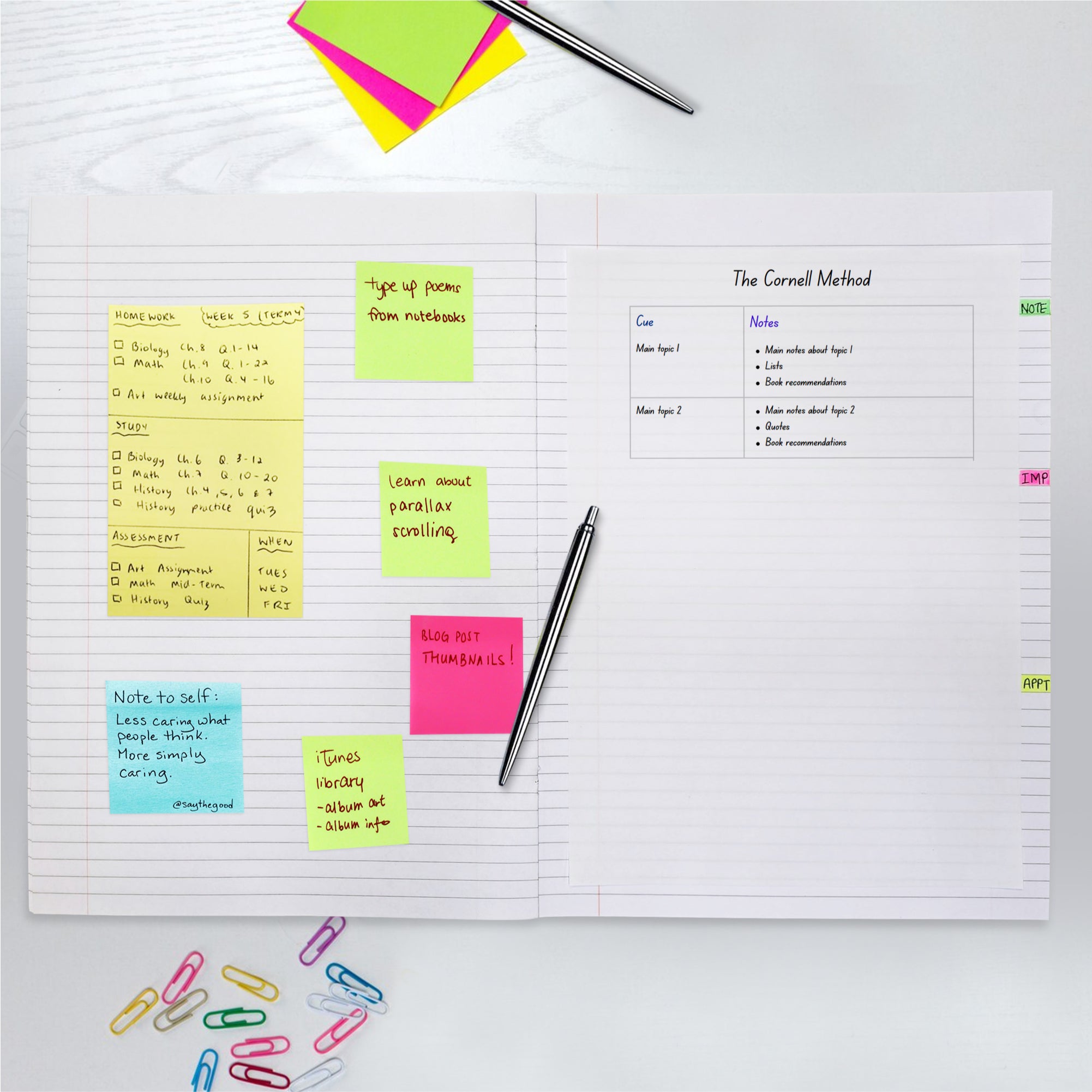 Janrax A4+ Dark Blue 48 Page Feint Ruled and Margin Exercise Book WF Paper with 225gsm Manilla Cover 240x340mm Workbook