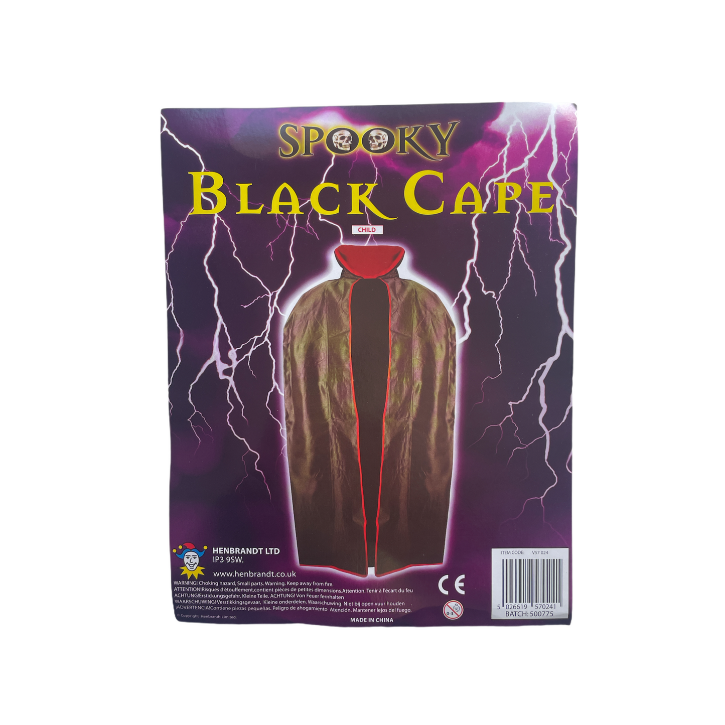 Spooky black Cape Costume For Kids {DC}