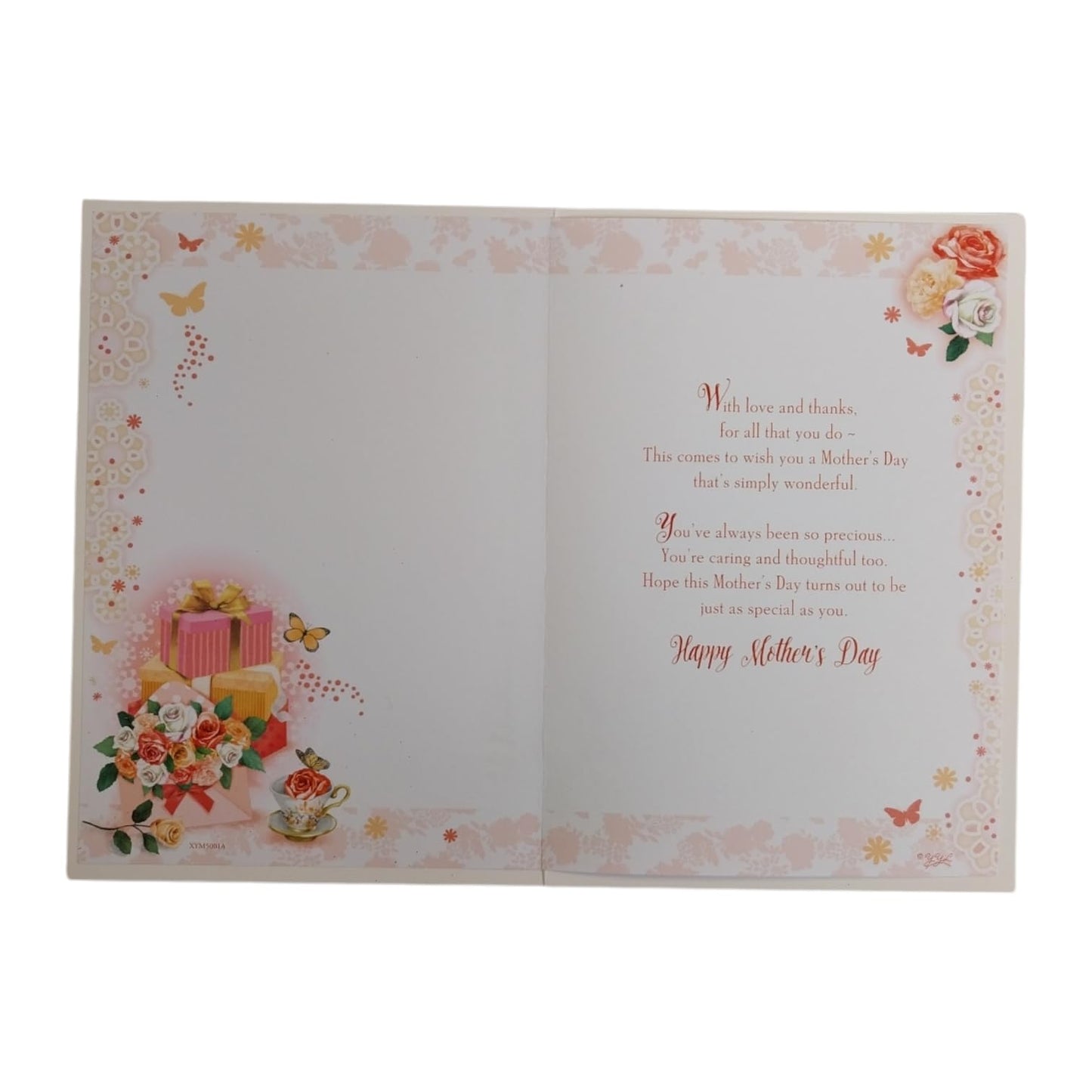 To A Special Mum Roses And Gift Design Mother's Day Card