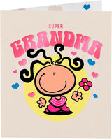 Woman With Flower Design Grandma Birthday Card