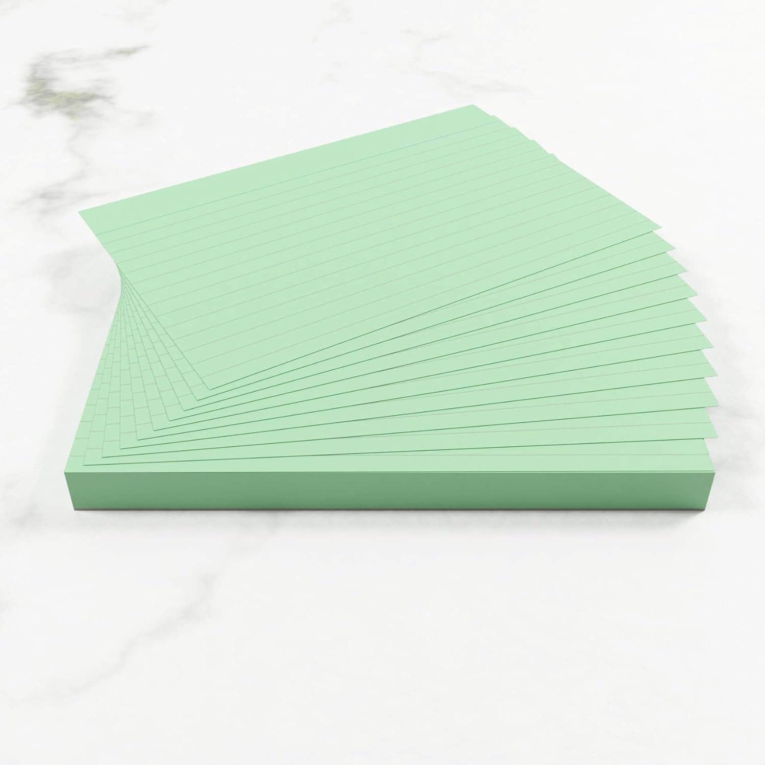 Pack of 50 6x4" SEN Green Lined Dyslexia Record Cards