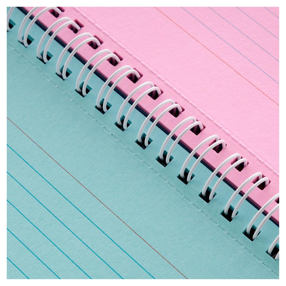 Pack of 50 5"x3" Spiral Ruled Coloured Index Cards by Concept
