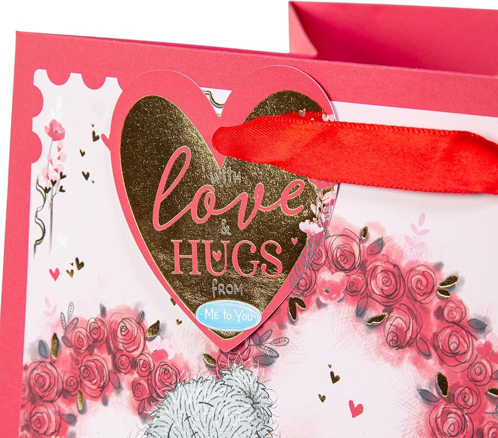 Bear In Heart Shape Me to You Tatty Teddy Valentine's Day Gift Bag Medium Size {DC}