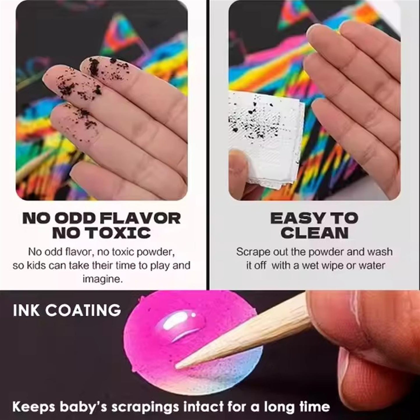 A6 10 Sheets DIY Scratch Painting Book For Kids