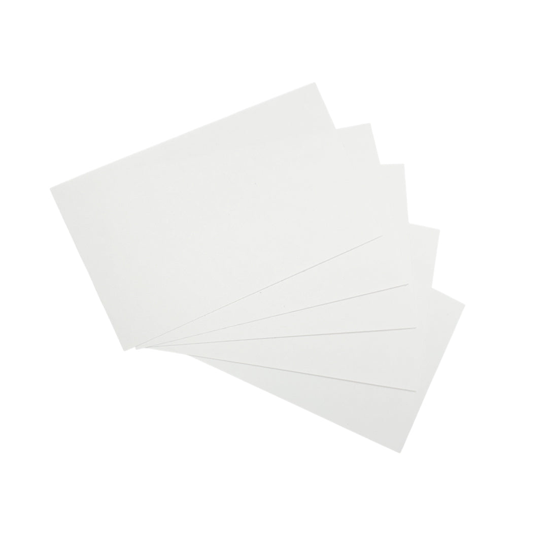 Pack of 100 White Plain 8x5" Record Cards – Blank Study Index Cards for Notes, Revision
