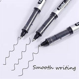 Pack of 3 0.5mm Bullet Tip Roller Tip Black Pens