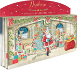 Amazing Nephew Spectacular 3D Santa Scene Freestanding Christmas Card {DC}