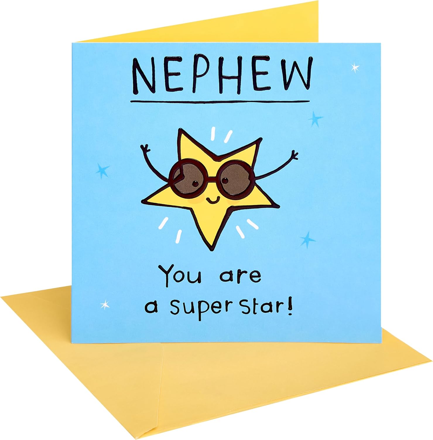 Benny Superstar Design Nephew Birthday Card